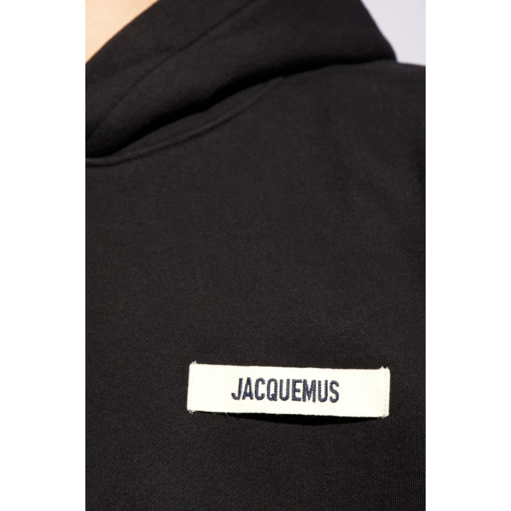Jacquemus Hoodie met logo Black Heren