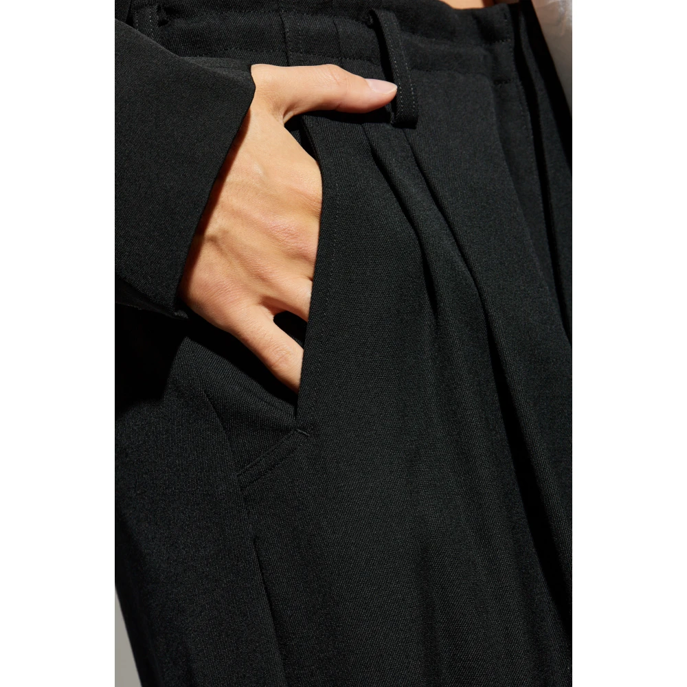 Y-3 Wollen broek Black Heren