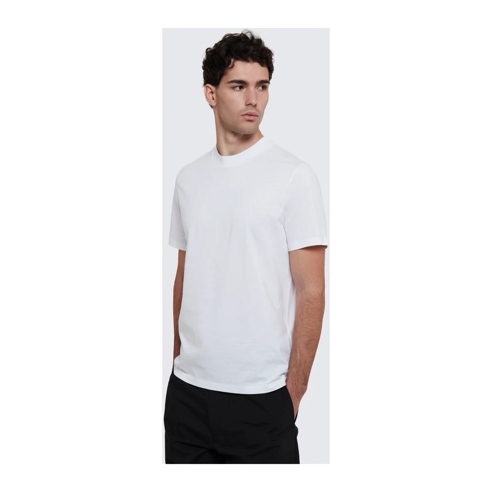 Jil Sander Witte katoenen T-shirt met korte mouwen White Heren