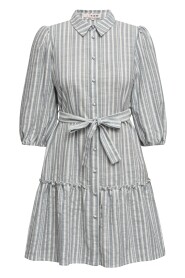 Linen stripe dress AV4145 - Blue/white