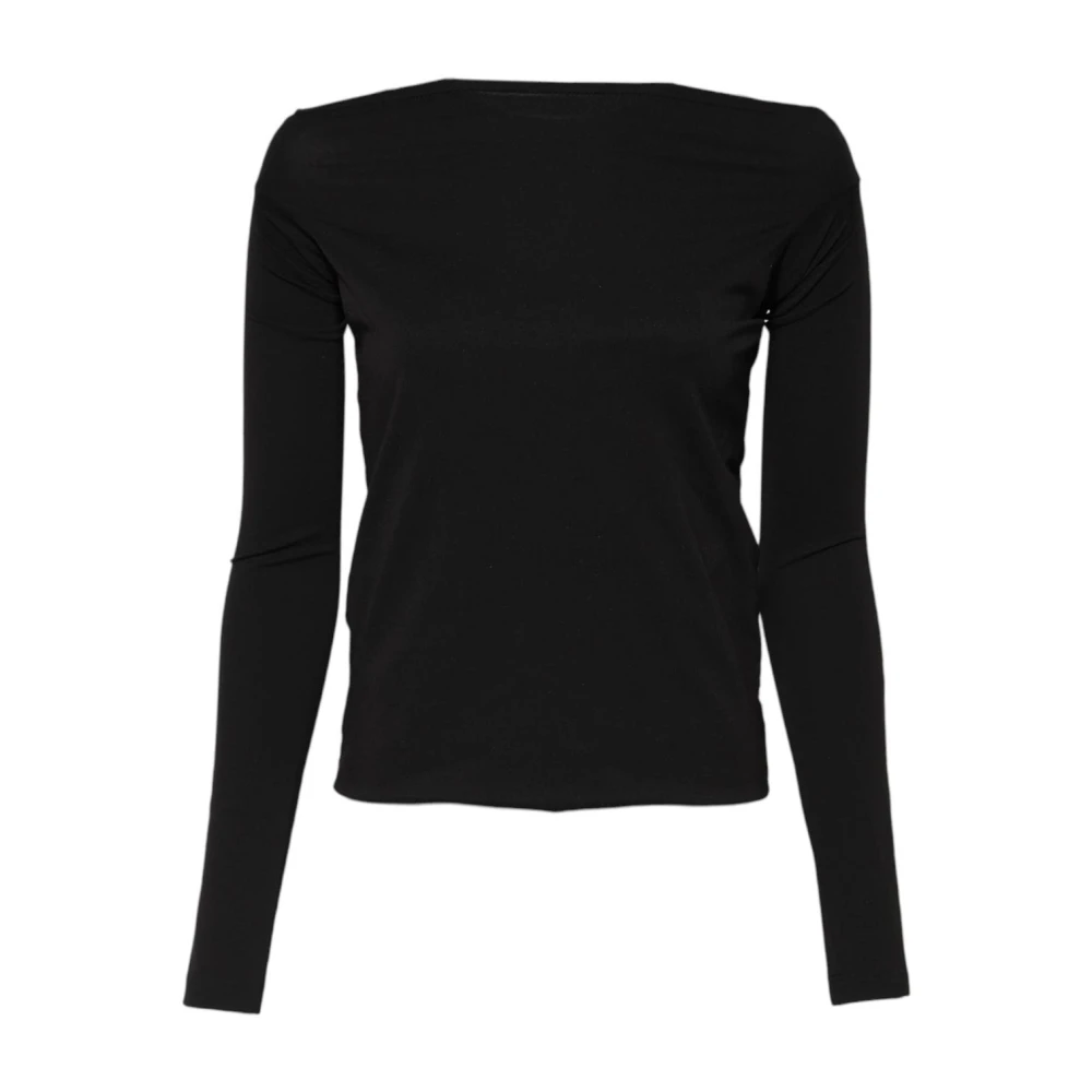 Dolce & Gabbana Women's Black Wool Shrug Crew Neck Pullover Sweater