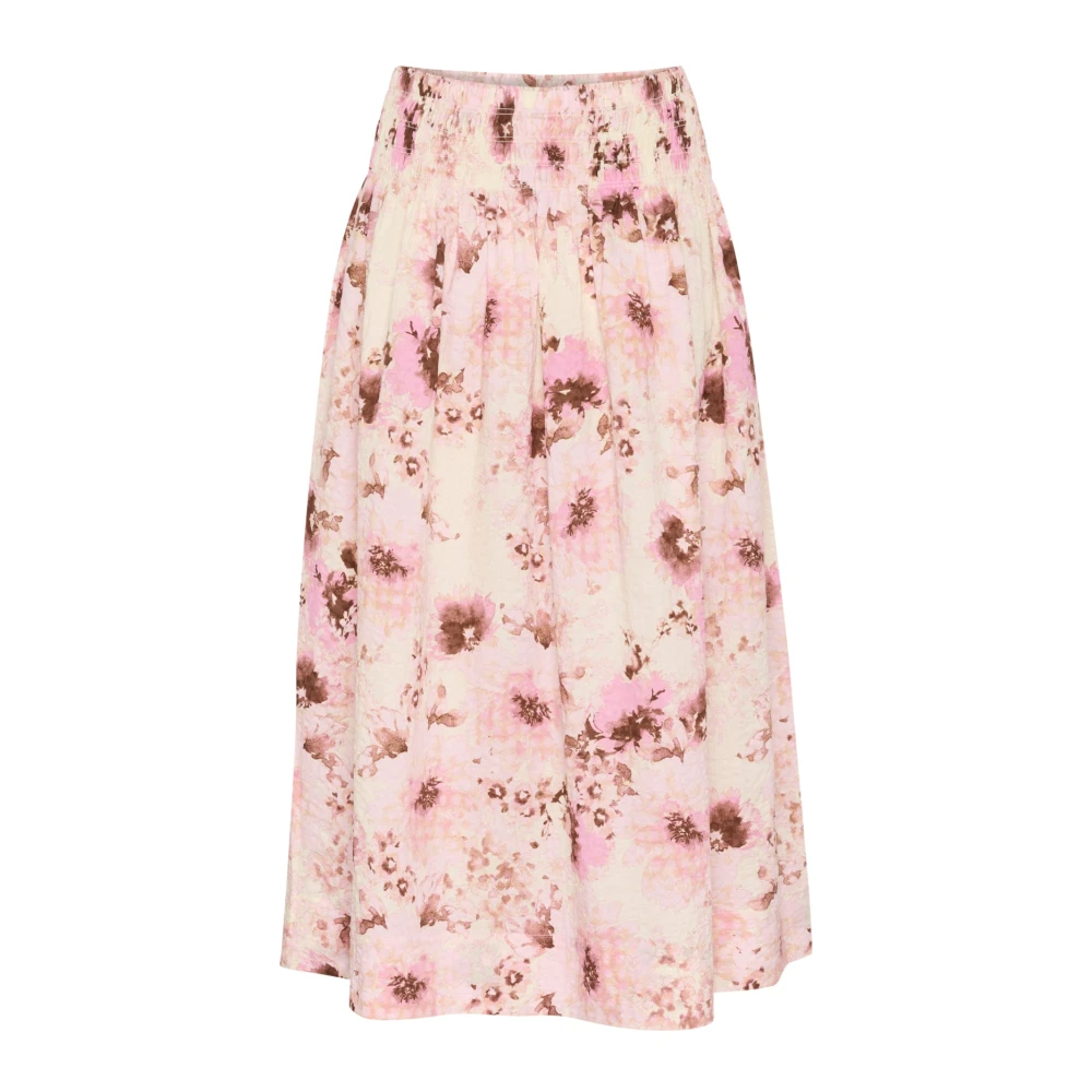 Part Two Multicolor Pink Nectar Scattered Flower Skirt - Female - Midi Skirts - L - Skirts