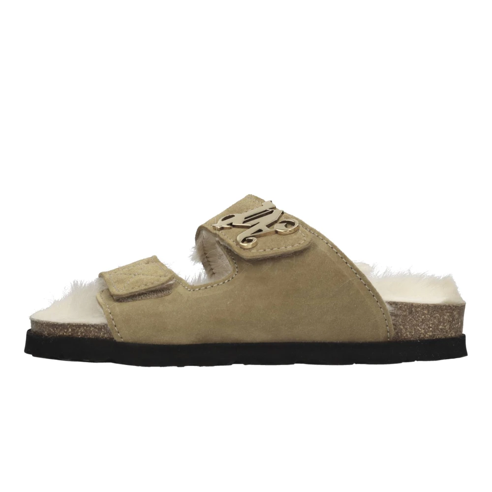 Palm Angels Kvinno Brun Skor Dam, 38 Eu, Mocka, A Sandaler