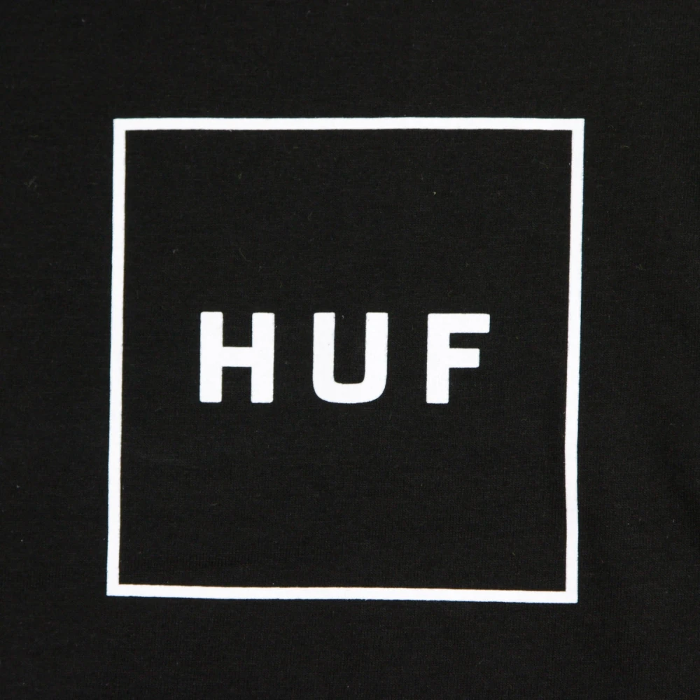 HUF Zwart Logo Heren T-shirt Korte Mouw Black Heren