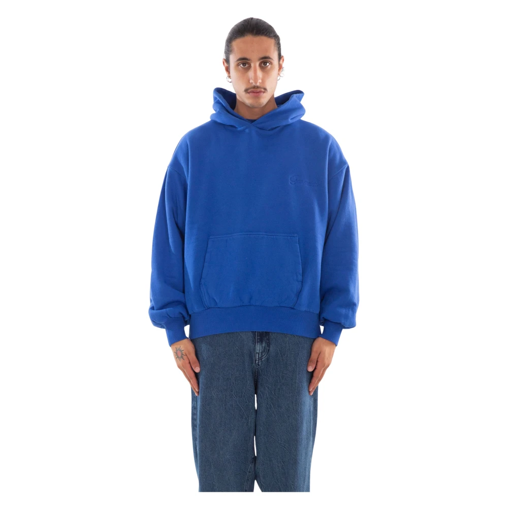 Garment Workshop Dubbel gelaagde Embro-hoodie Blue Heren