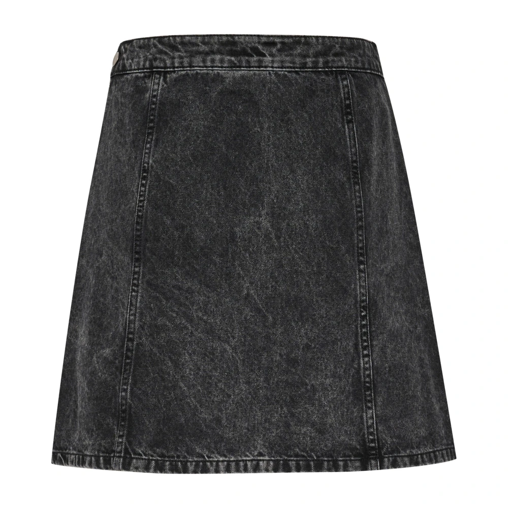 Kaffe Eenvoudige Denim Rok in Middengrijs Blue Dames