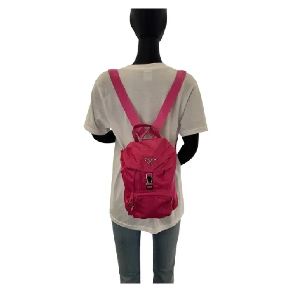 Prada Vintage Pre-owned Canvas backpacks Pink Dames