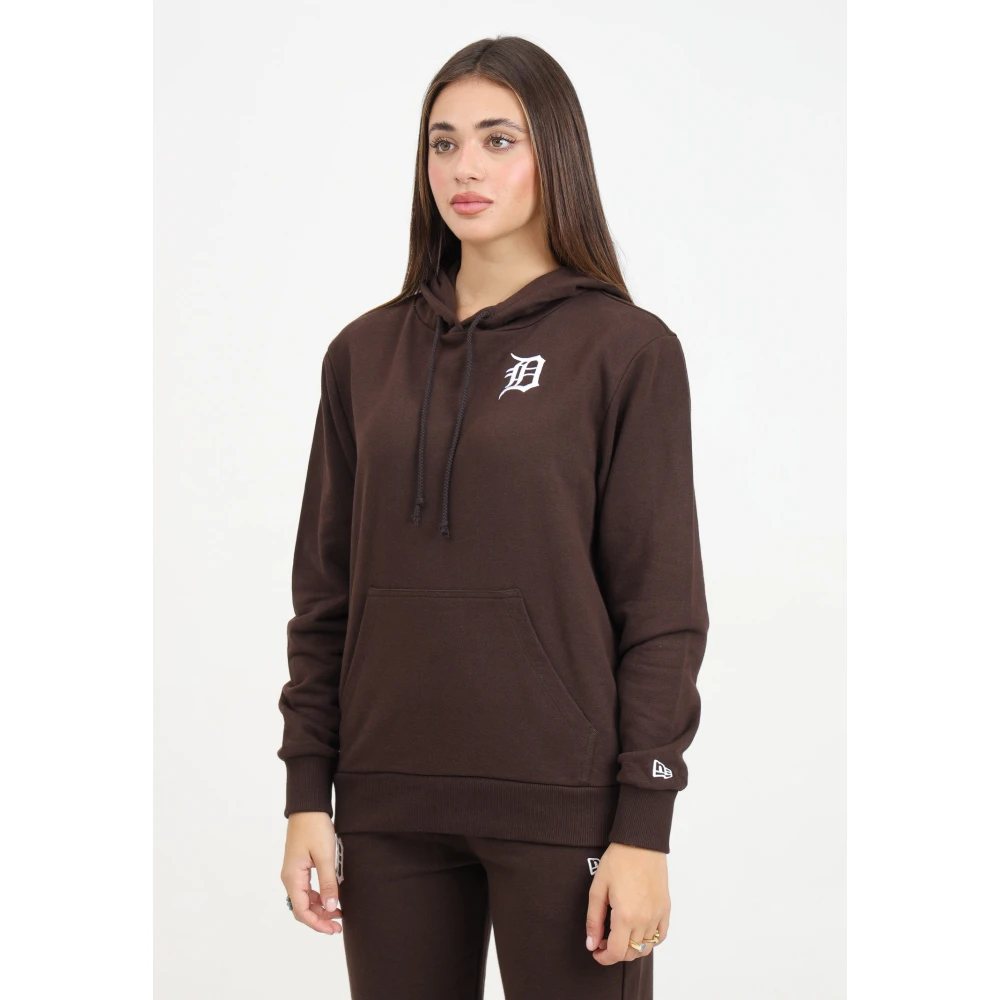 New era MLB League Essential Detroit Tigers Hoodie Bruin Brown Dames