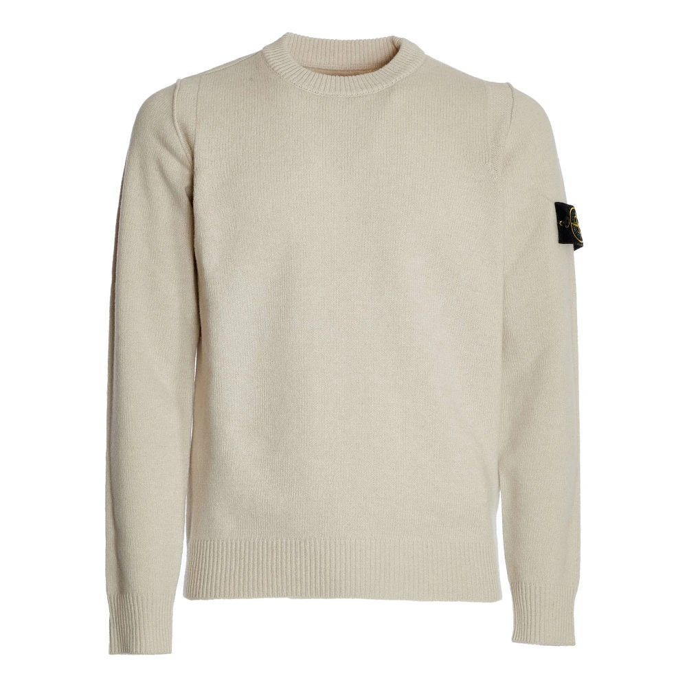 Stone Island Grijze Crew Neck Sweater Aw24 Gray Heren