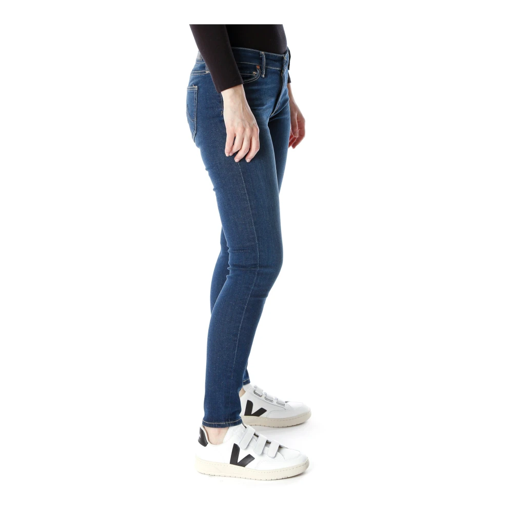 adriano goldschmied Ankle Skinny Fit Jeans met Fade en Moustache Detail Blue Dames