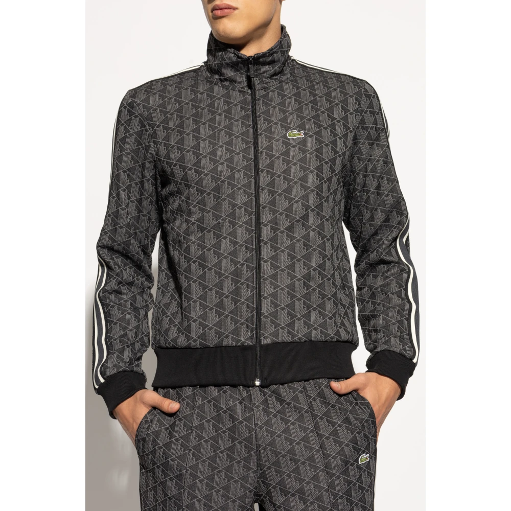Lacoste Monogram sweatshirt Black Heren