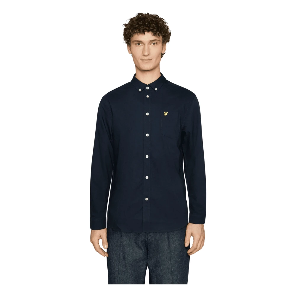 Lyle & Scott Klassisk Oxford Bomullsskjorta Blue, Herr