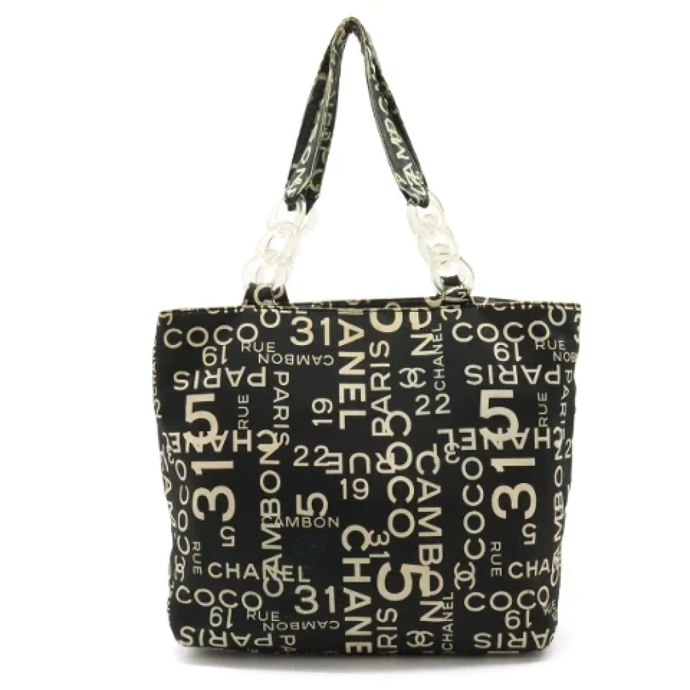Chanel Vintage Pre-owned Canvas totes Black Dames