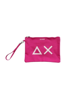 Lila Bomulls Strand Clutch Väska