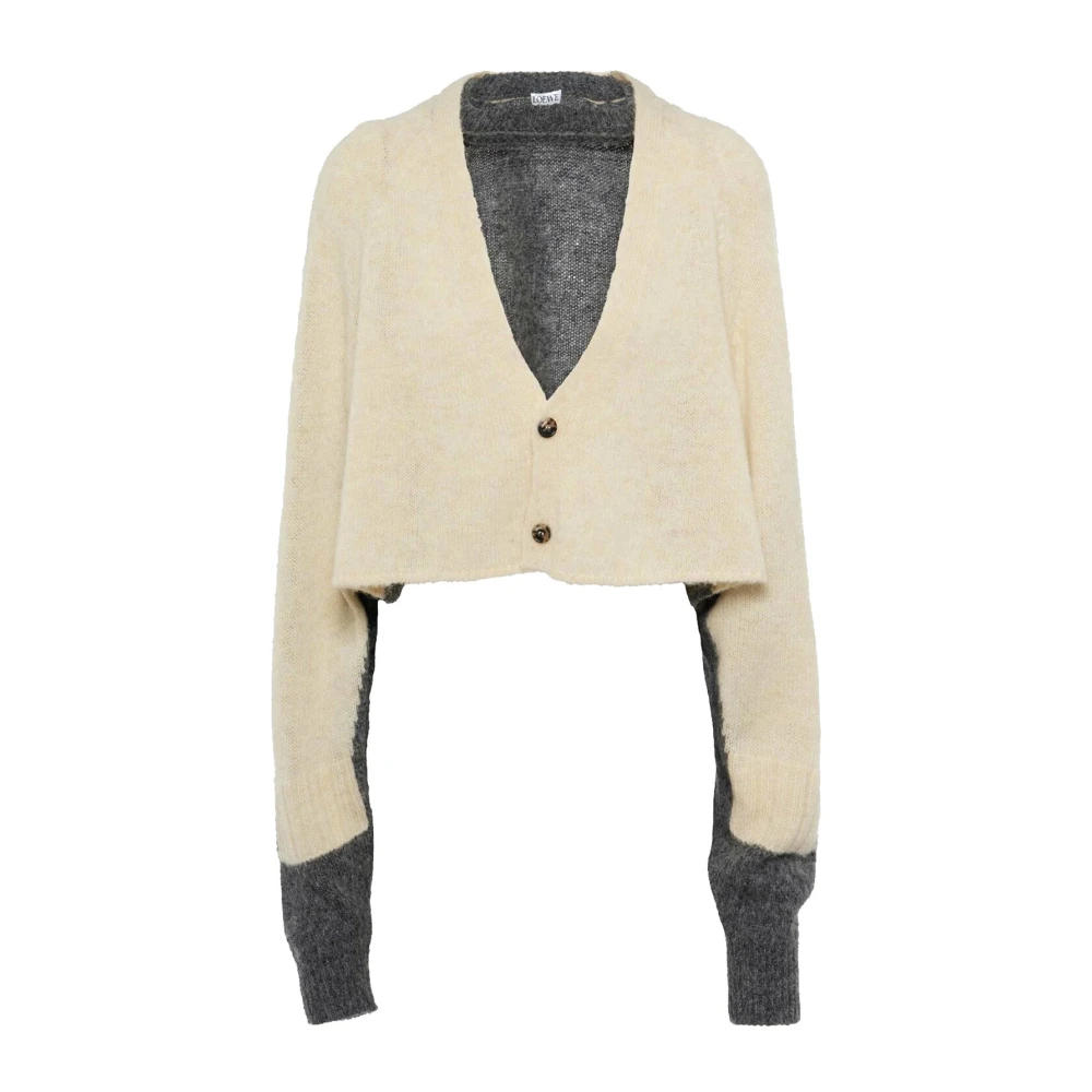 Loewe Gele Wollen Vest Sweater Aw24 Yellow Dames