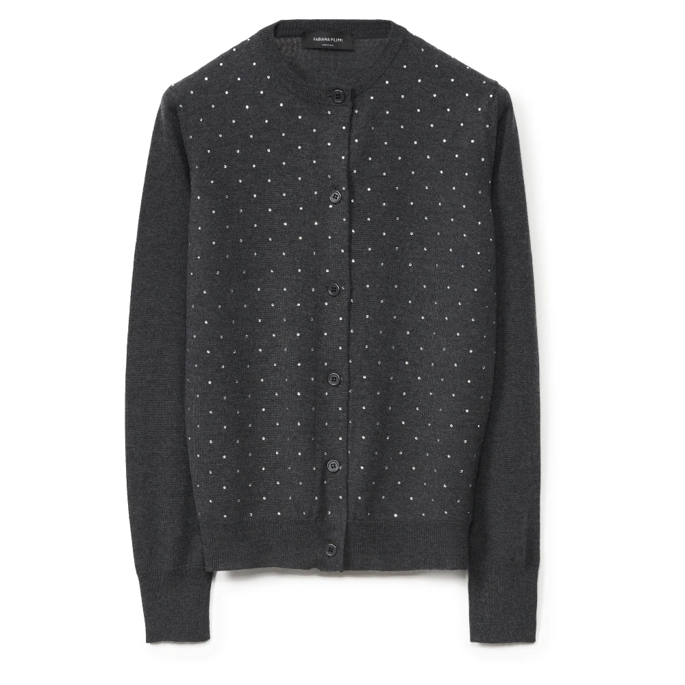 Fabiana Filippi Antraciet Sweater Collectie Gray Dames