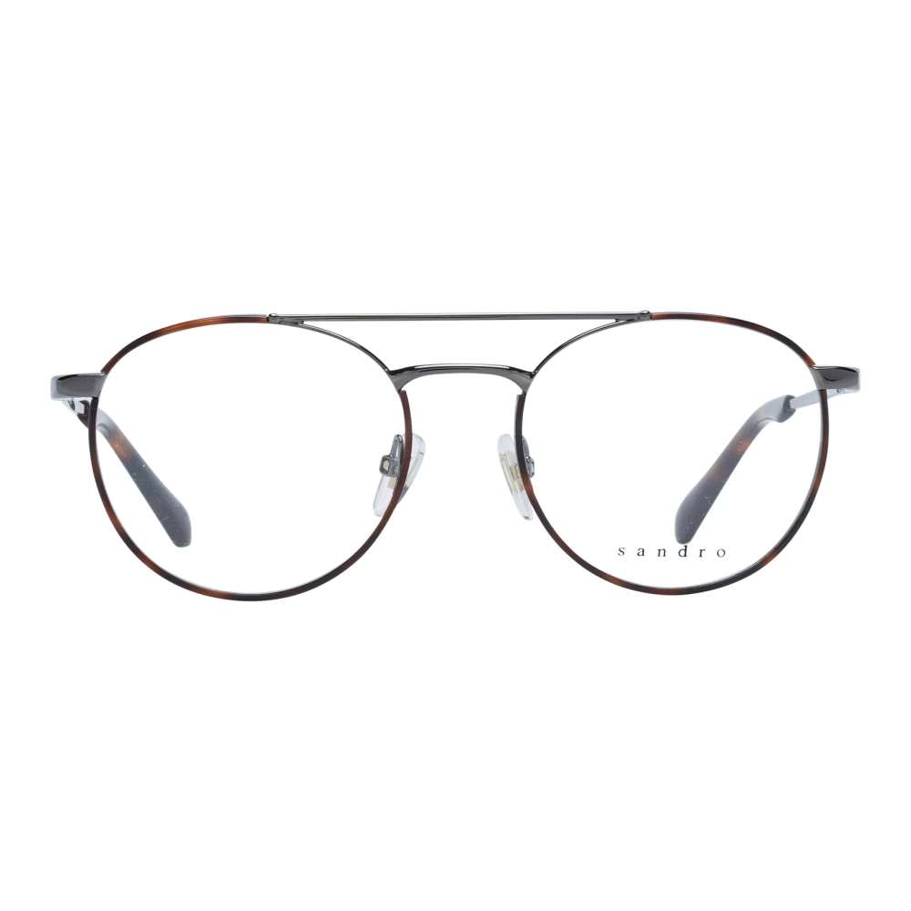 sandro Gunmetal Ronde Heren Optische Brillen Gray Heren