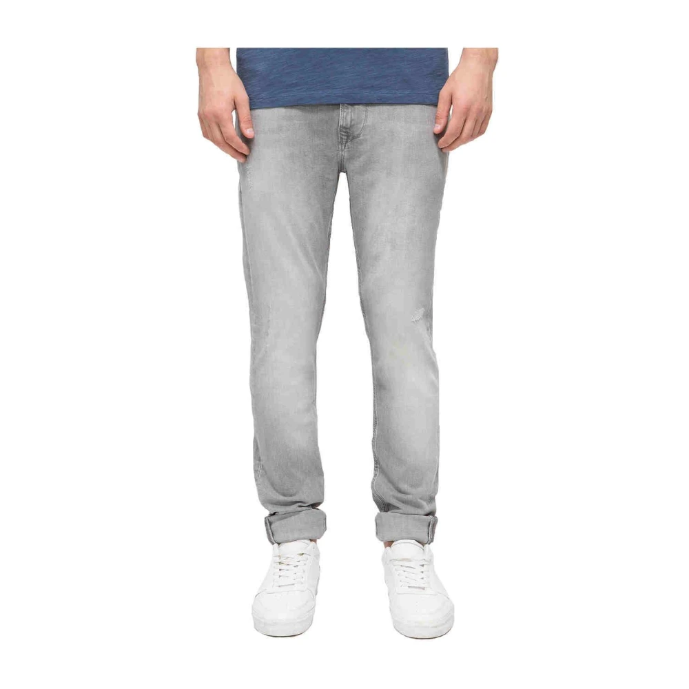Pepe Jeans Men's Gray Nickel Trousers - Straight Fit Jeans - W36 L34 - Jeans