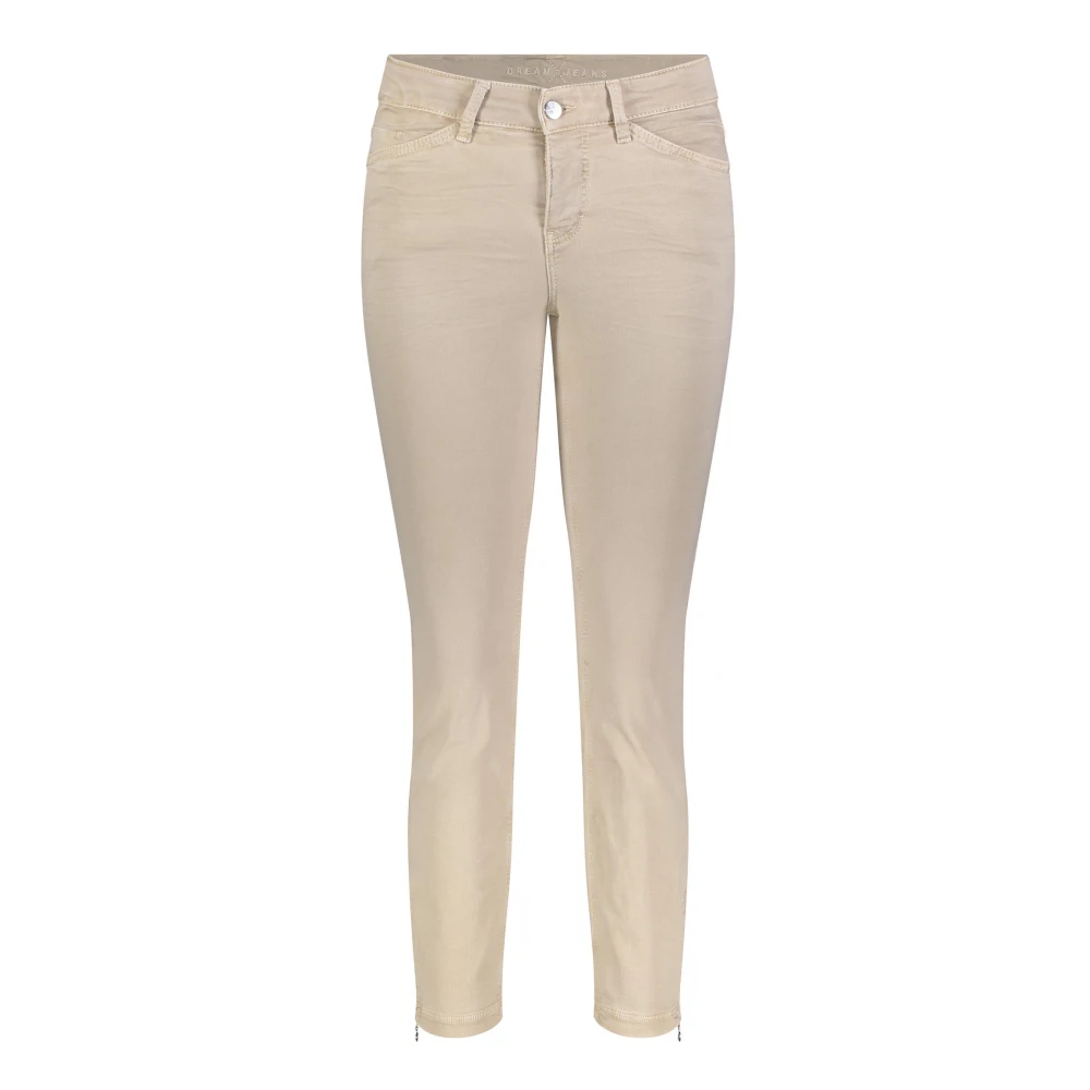 Chic Skinny Jeans i Ecru, Beige