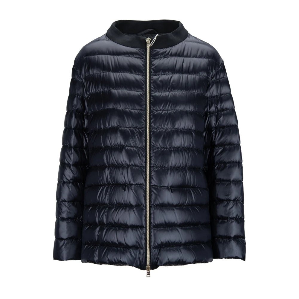 Herno Women's Black Short Down Jacket With Zipper