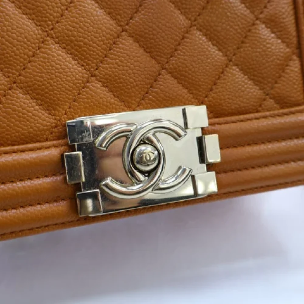 Chanel Vintage Pre-owned Leather chanel-bags Orange Dames