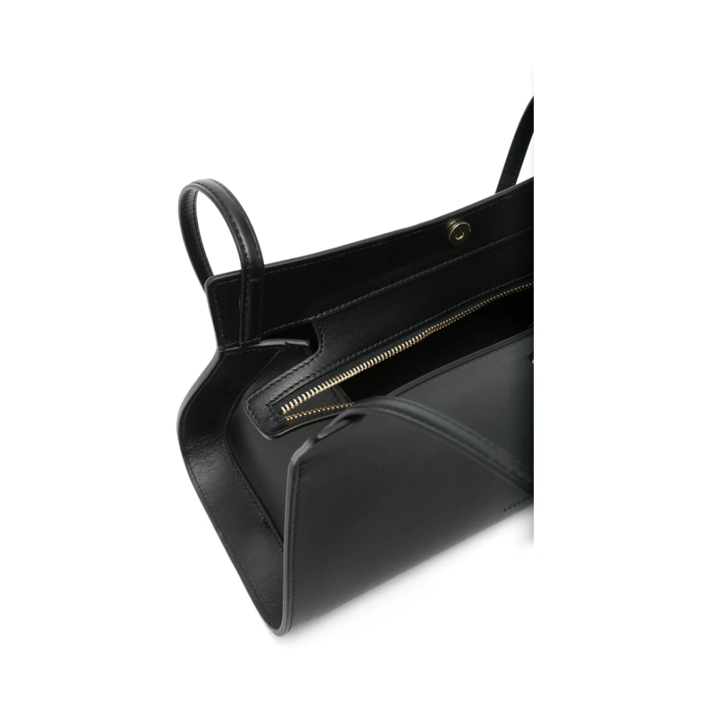 Loulou Studio Zwarte Schoudertas met Magnetische Sluiting Black Dames