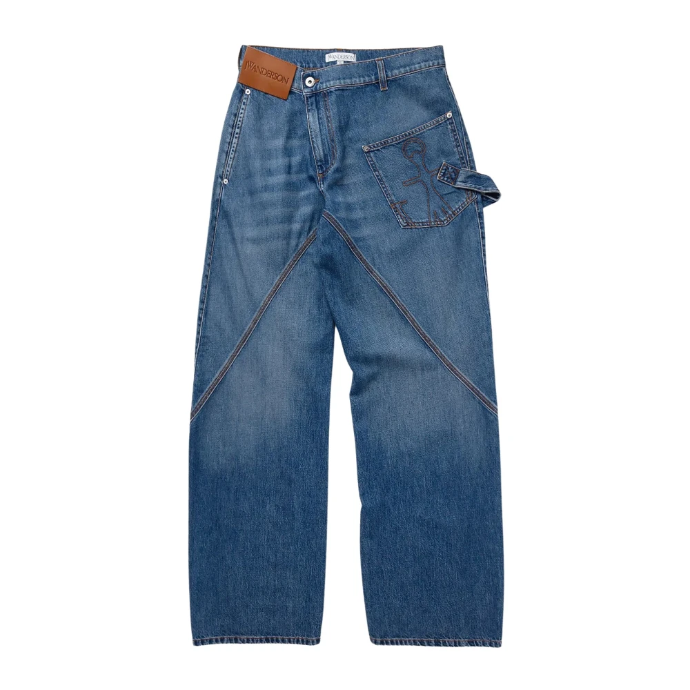 JW Anderson Twisted Workwear Jeans Blue Heren