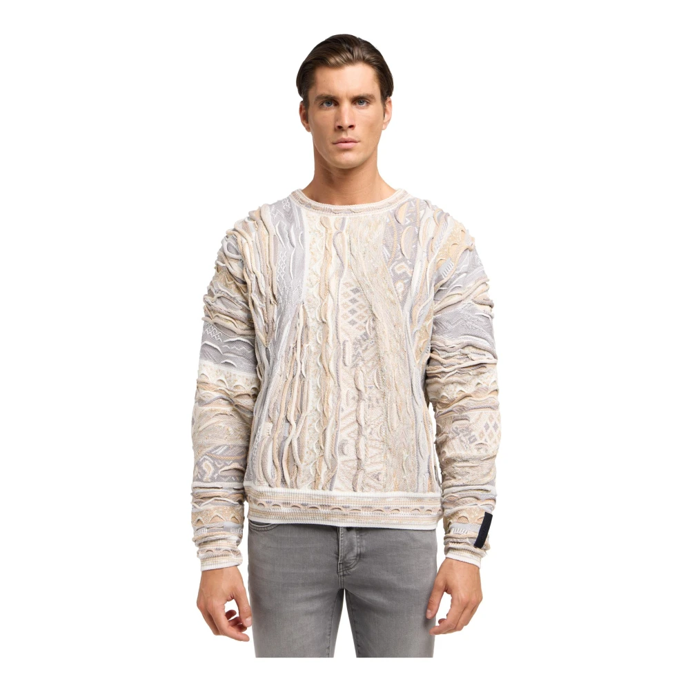 carlo colucci Gebreide trui met opvallend patroon Multicolor Heren