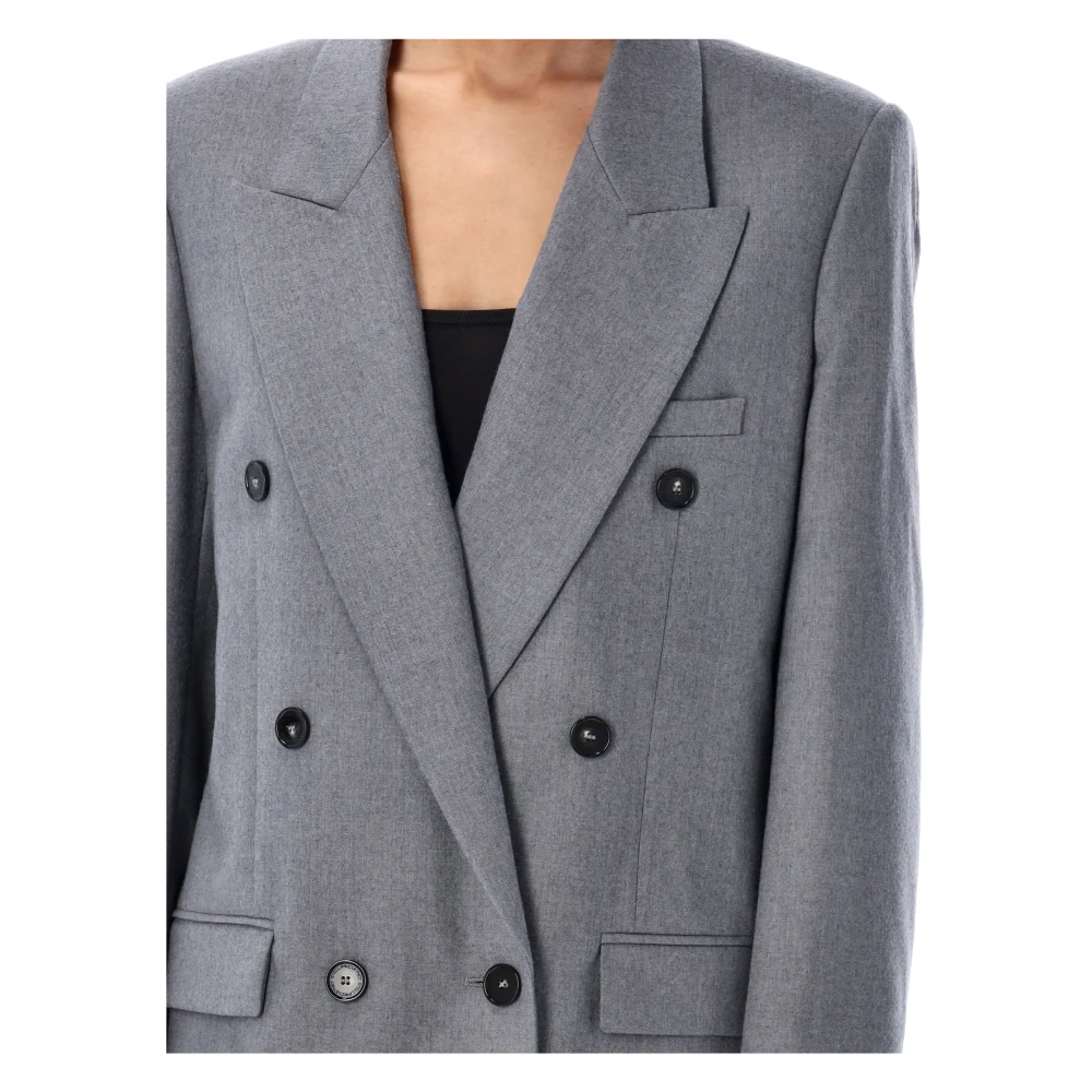 Stella Mccartney Dubbelbreasted blazer Licht Grijs Melange Gray Dames