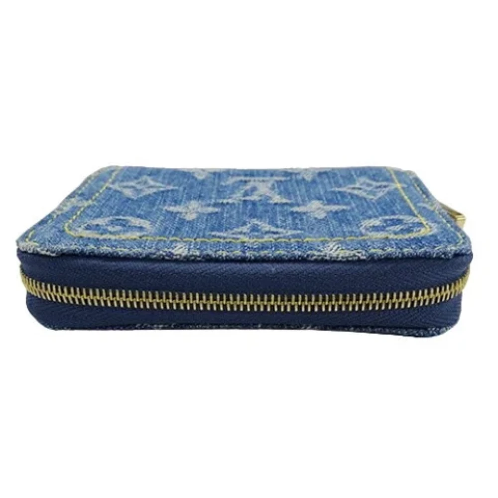 Louis Vuitton Vintage Pre-owned Denim wallets Blue Dames