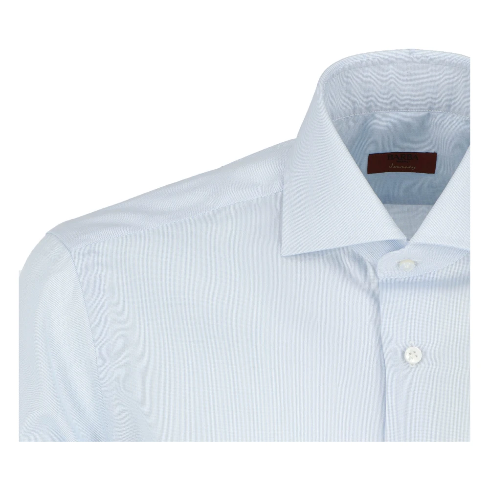Barba Casual Katoenen Overhemd voor Mannen Blue Heren