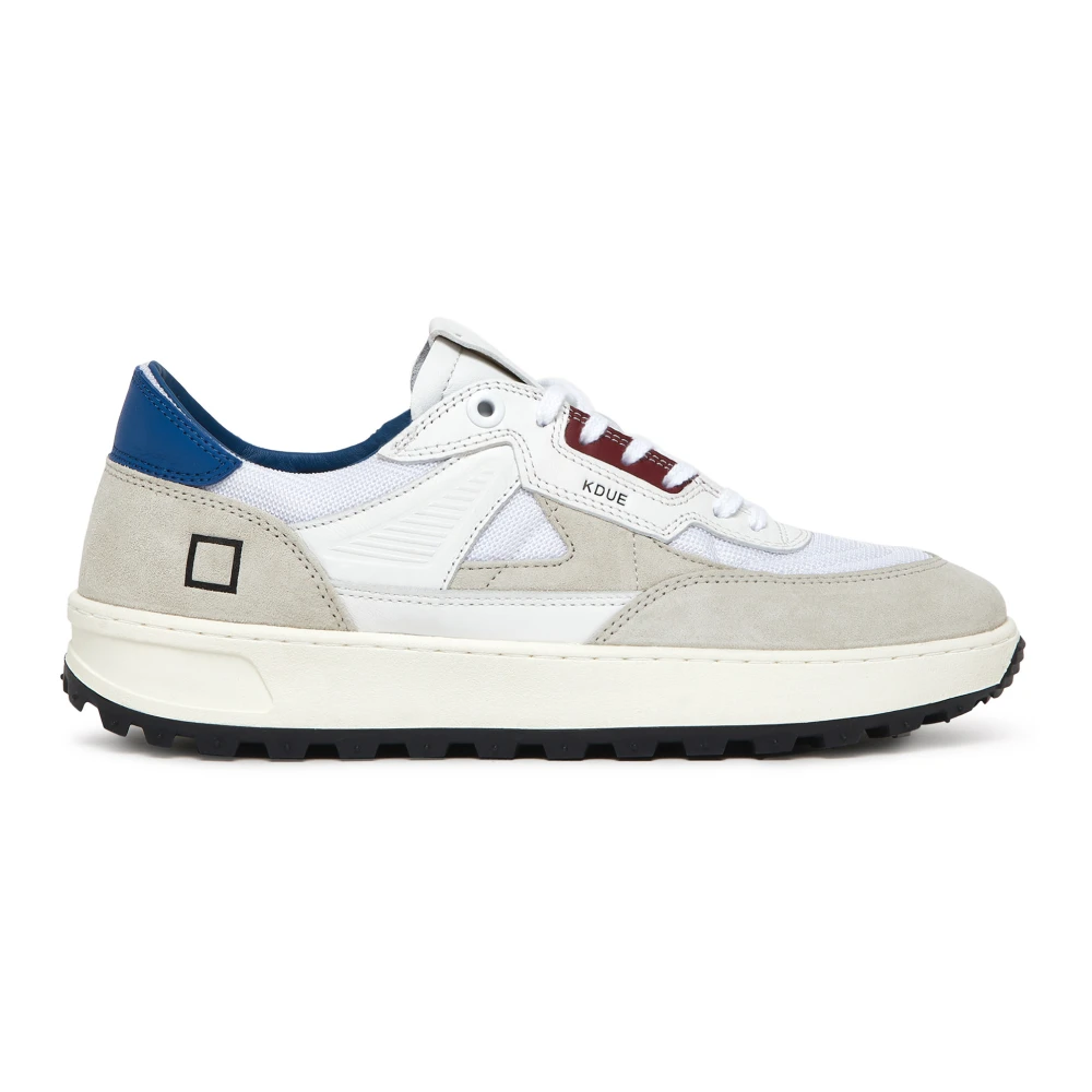 D.a.t.e. Men's White Sneakers, 11 Uk, Leather And Suede Trainers