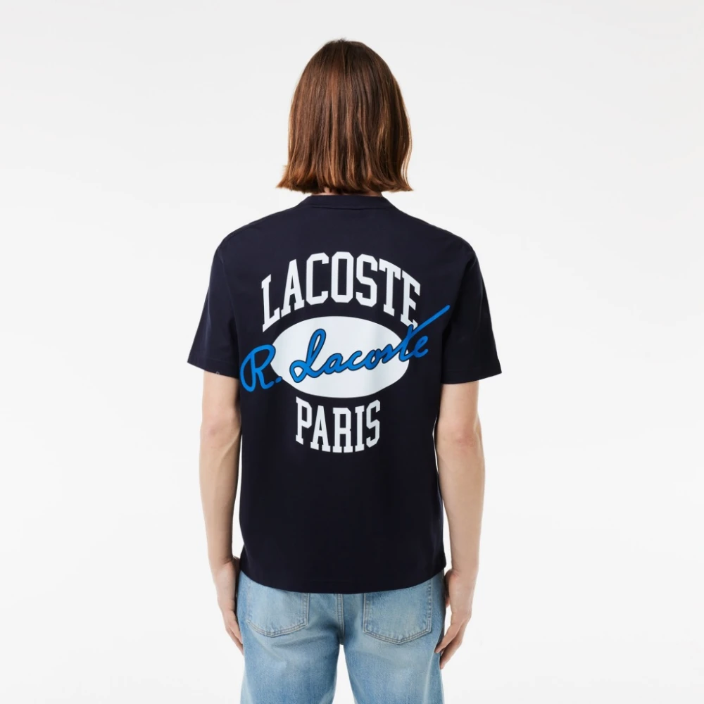 Lacoste Casual Tee-Shirt voor Mannen Blue Heren