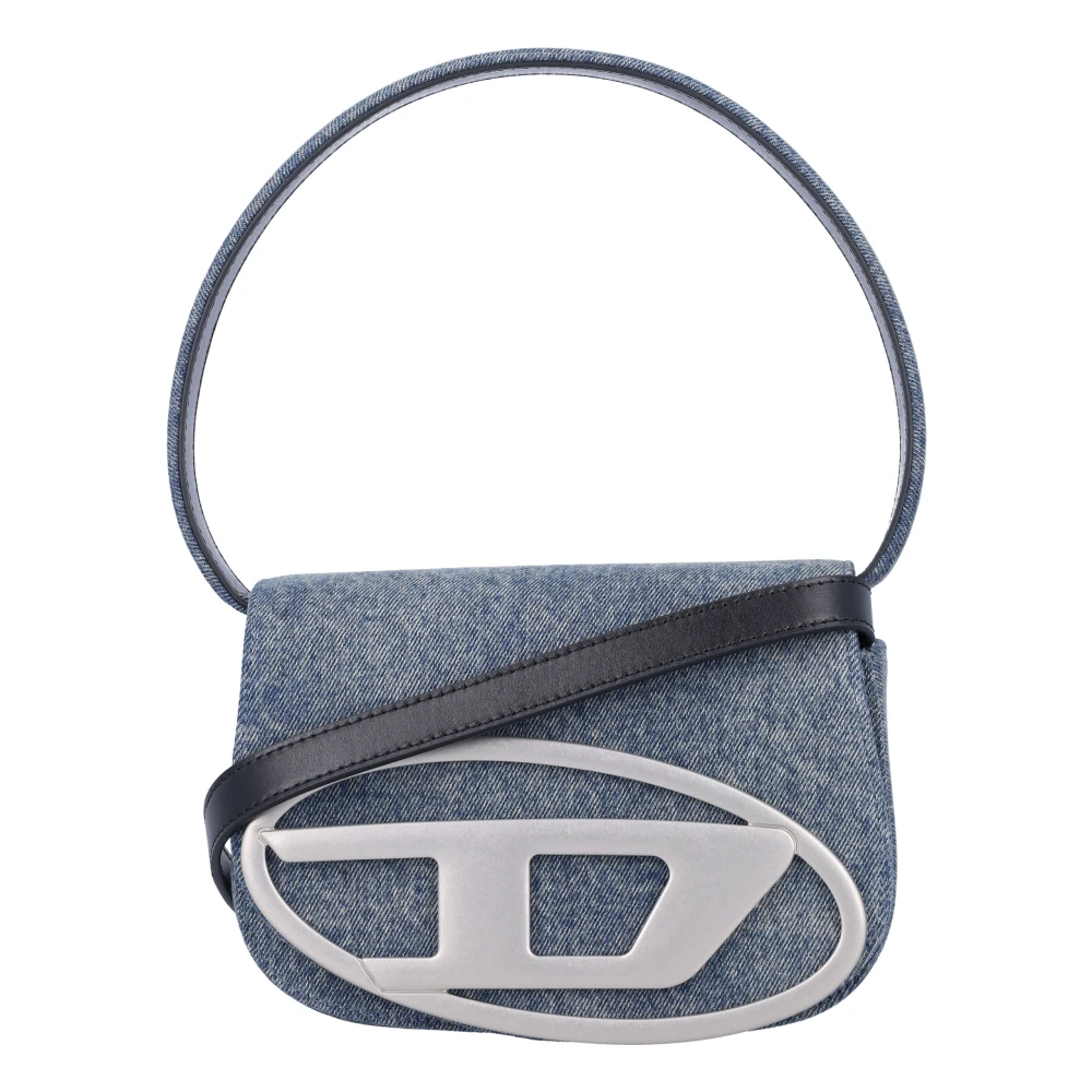 Diesel Denim Schoudertas Stijlvol Ontwerp Blue Dames