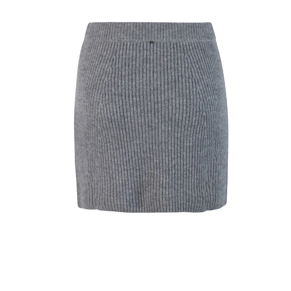SPORTMAX Grijze Wol Cashmere Rok Gray Dames