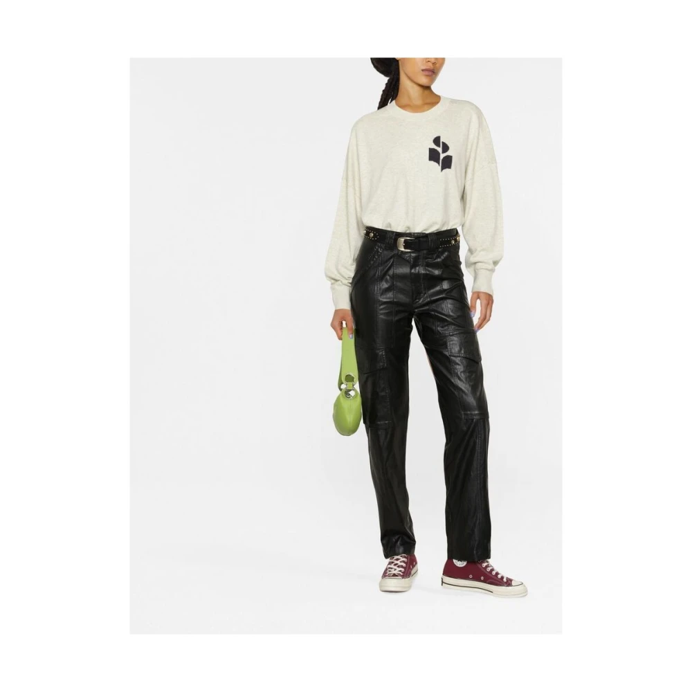 Isabel Marant Étoile Lichtgrijze Logo Print Sweater Beige Dames