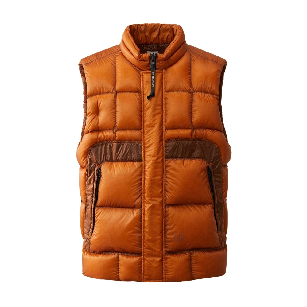 C.P. Company Oranje Hooded Puffer Vest Orange Heren