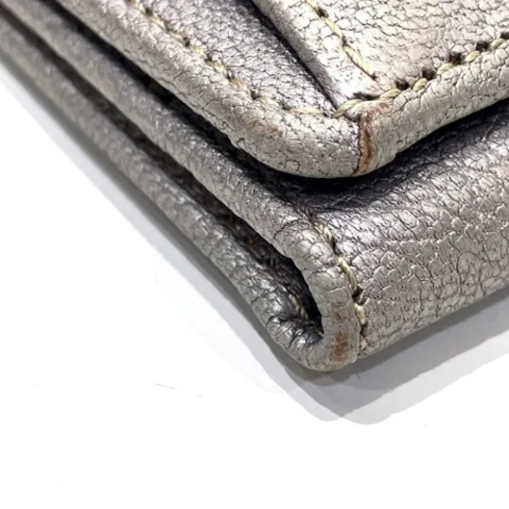 Jimmy Choo Pre-owned Leather wallets Gray Dames