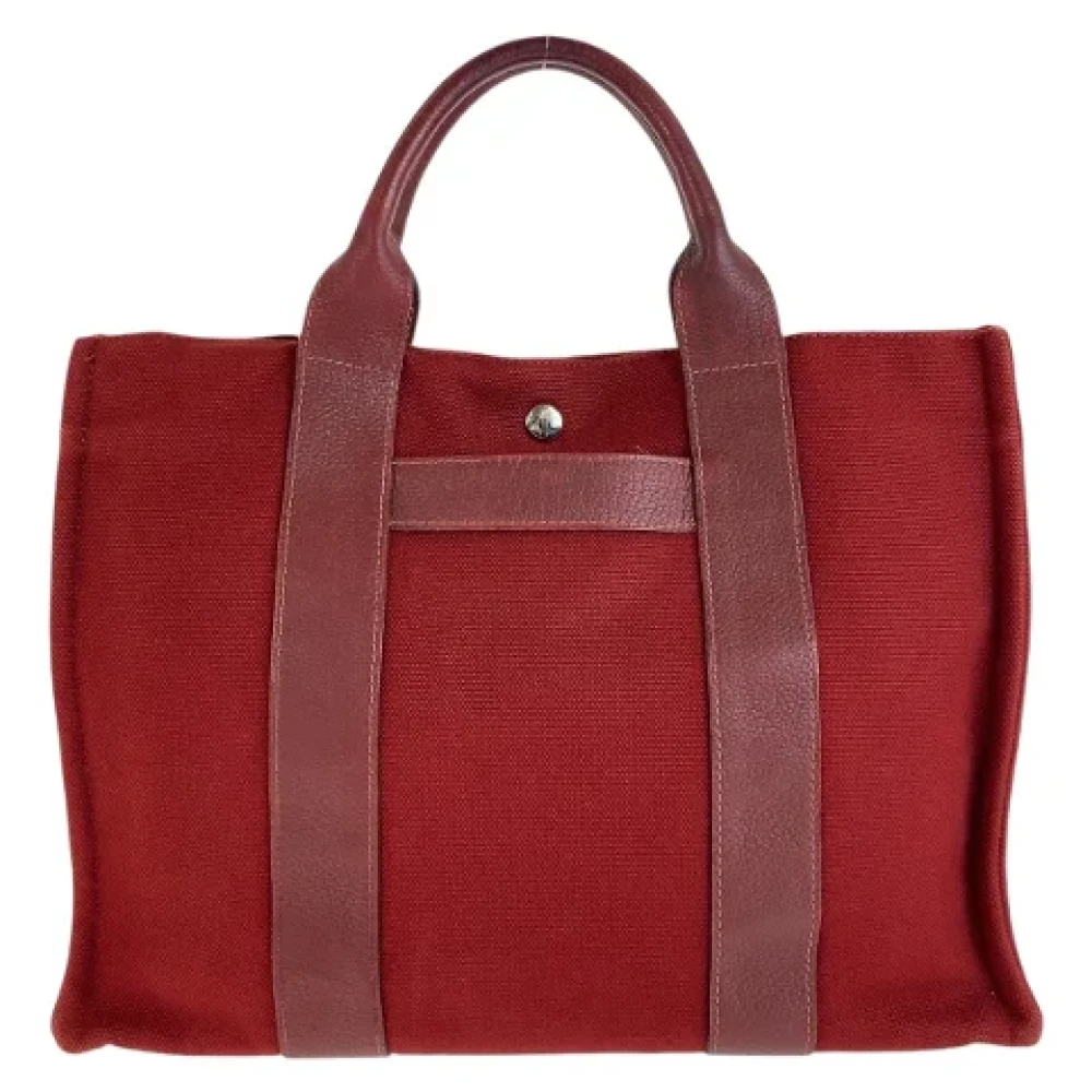 Hermès Vintage Pre-owned Canvas handbags Red Dames