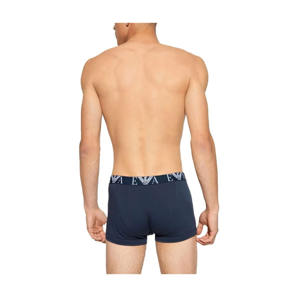 Emporio Armani Katoenen Trunk Ondergoed Blauw Herfst Winter Multicolor Heren