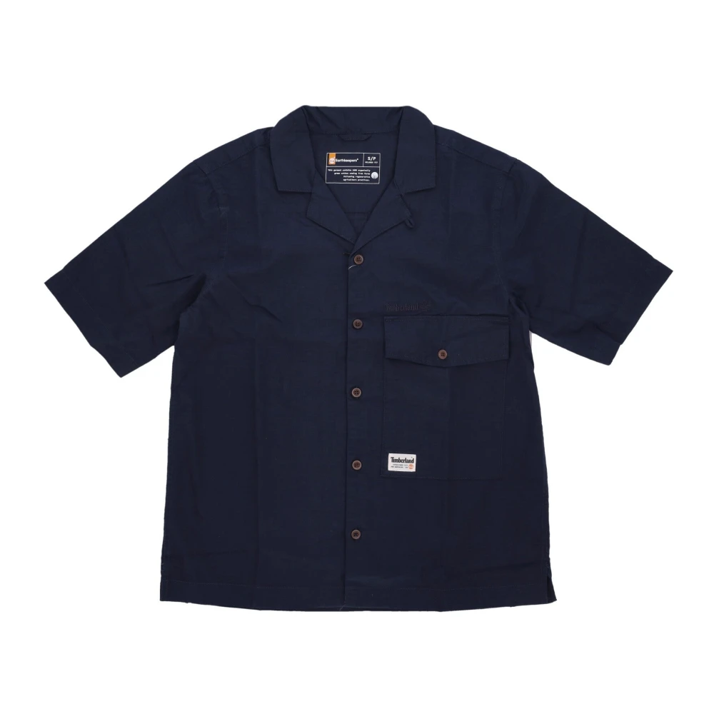 Timberland Blue Ripstop Short Sleeve Shirt - Male - Short Sleeve Shirts - L - Shirts