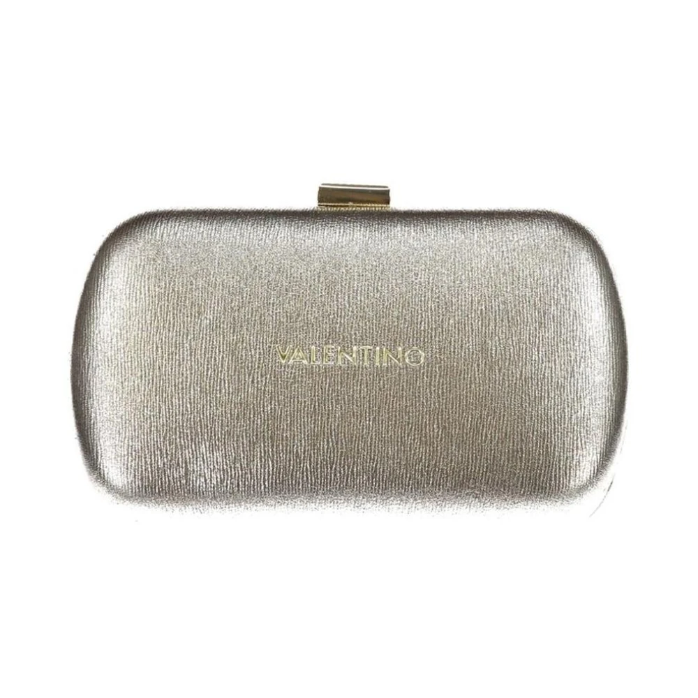 Valentino Women's Gray Clutches, One Size, Metallic Clutch