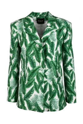 Elegant Jacka i Polyester Elastan Blandning