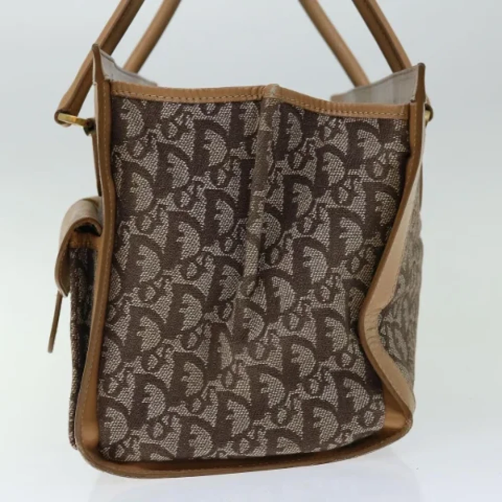 Dior Vintage Pre-owned Canvas handbags Beige Dames