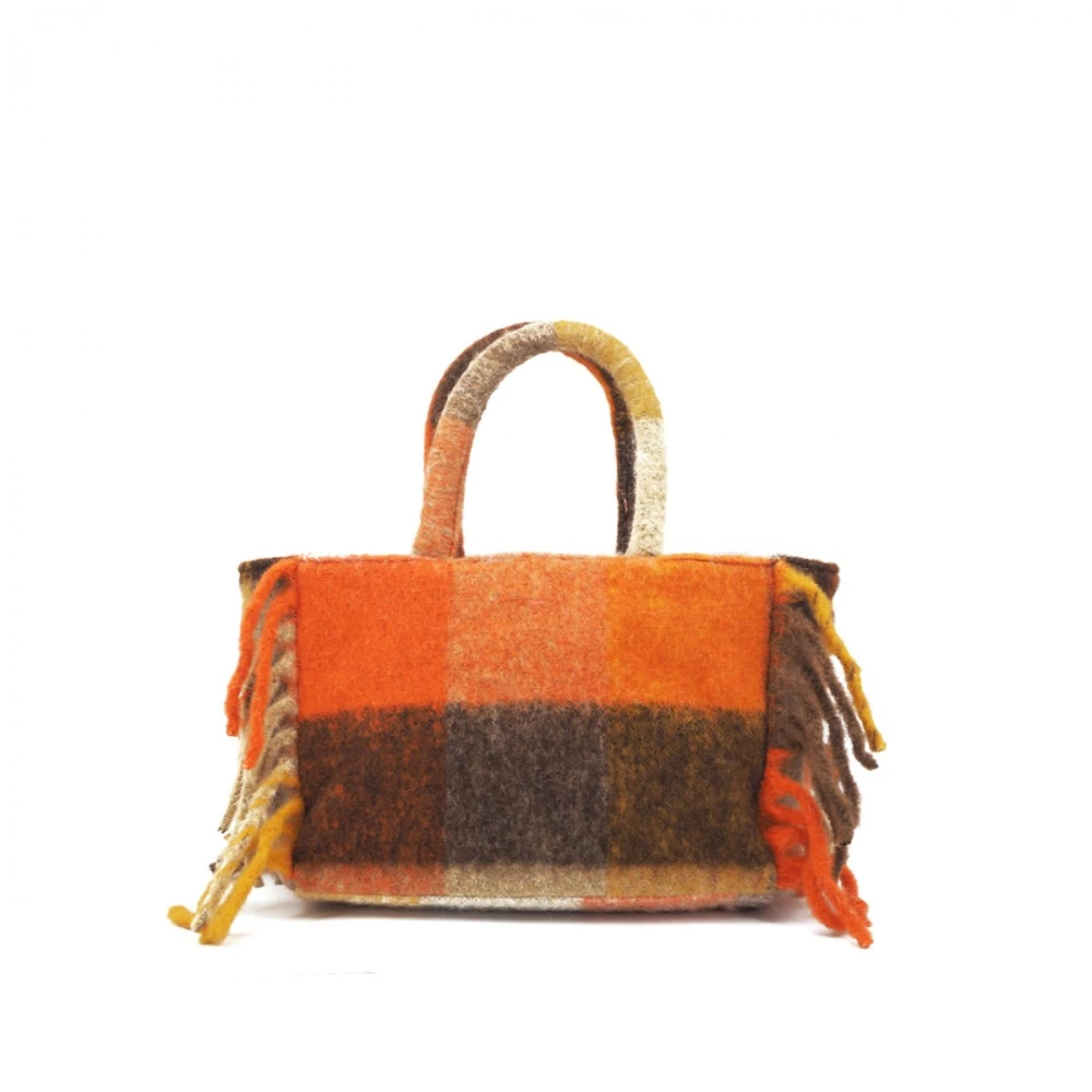 Saint Barth Colette Franje Schoudertas met Ruitpatroon Multicolor Dames