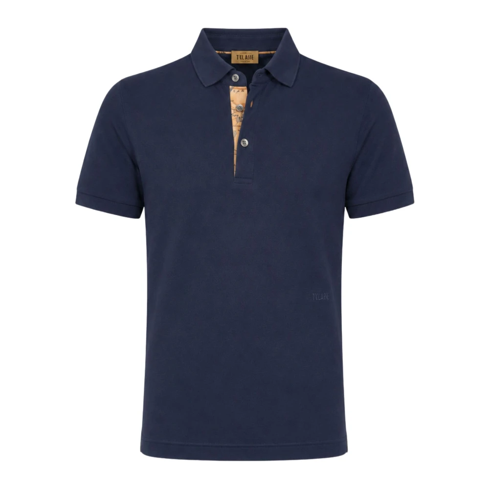 Alviero Martini 1A Classe Blue Polo Shirts, Male, Xl, Short Sleeve Polo Shirt