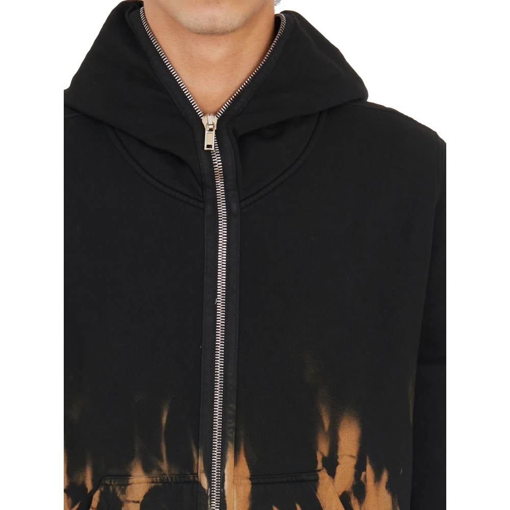 Rick Owens Black Terra Jumbo Gimp Hoodie Black Heren