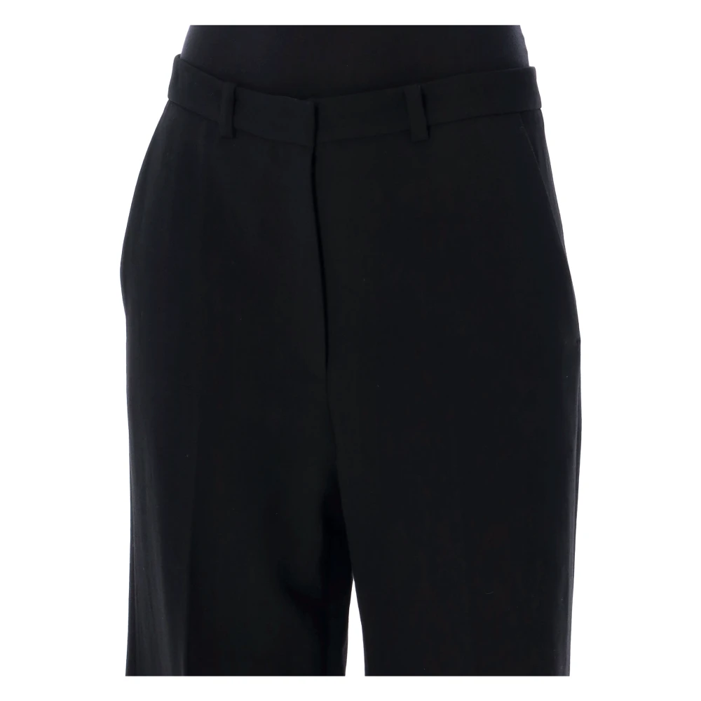 LOW Classic Wijde Wollen Broek Zwart Black Dames