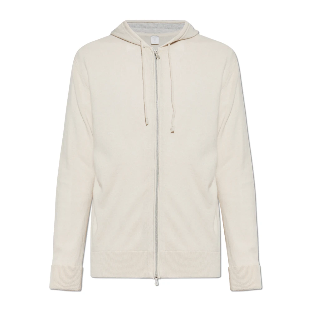 Eleventy Mannelijk Beige Truien & Vesten Heren, Xl, Kasjmier, Cashmere Vest Met Capuchon