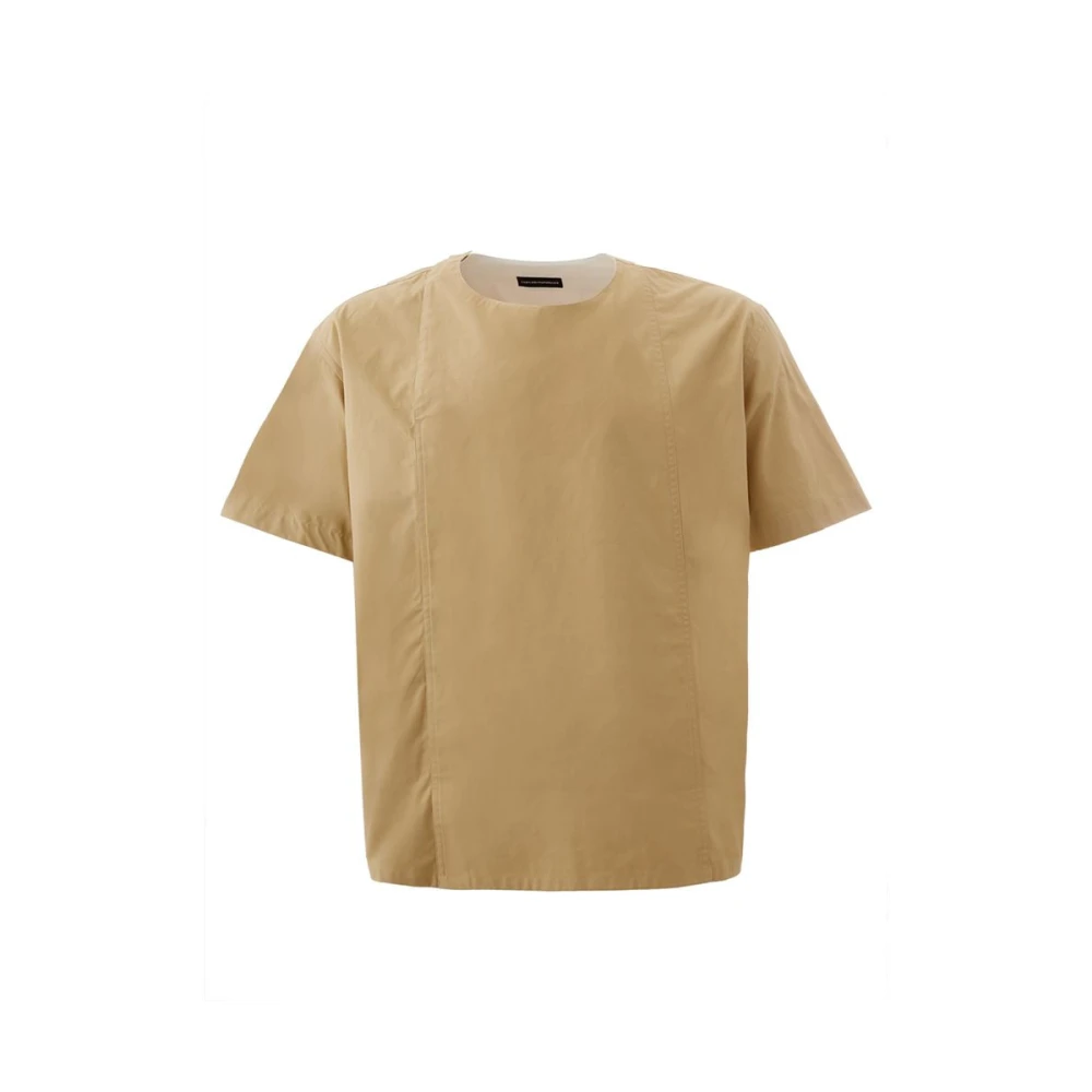 Emporio Armani Men's Beige Multicolor Cotton Tunic Sweater